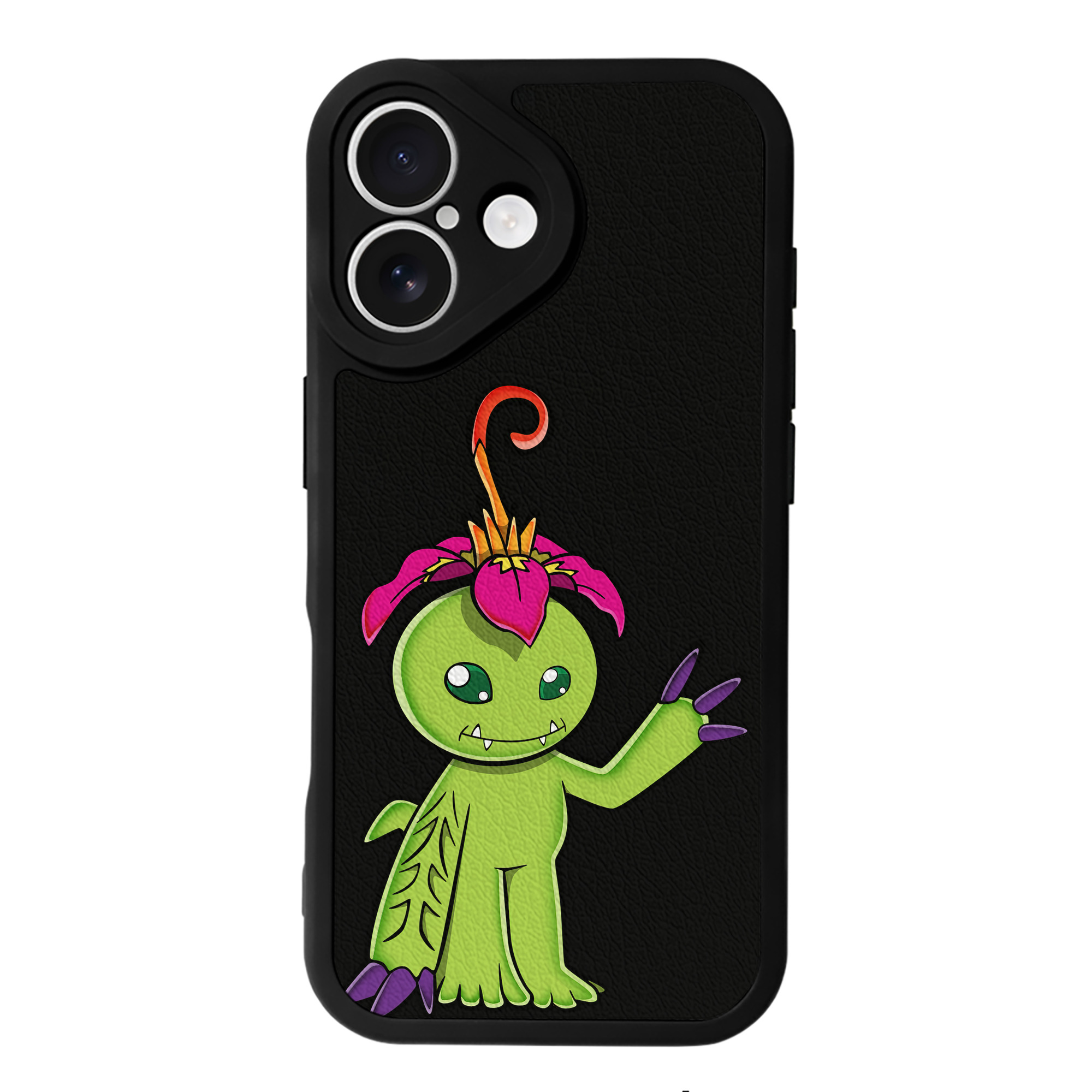 （画像用） Digimon デジタルモンスター/デジモン 【iPhone 16シリーズ対応】シリコンスマホケース（レザー調） 材質：シリコン